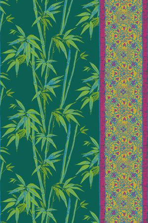 民族花纹印花印花华亿平台图片