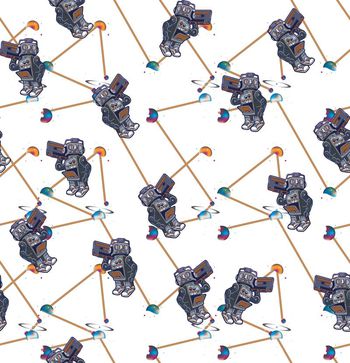 430188-个性男装太空机器人数码印花1