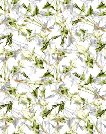 430222-热带雨林植物叶数码印花