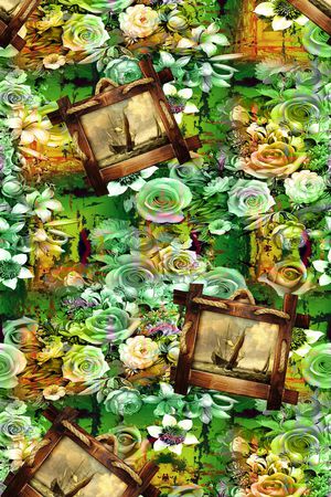 欧式复古印花华亿平台图片