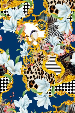 花卉印花华亿平台图片