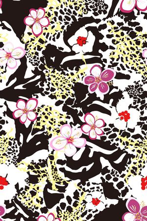 动物纹 小花印花华亿平台图片