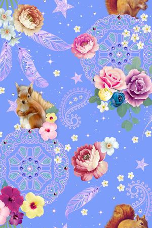 松鼠印花华亿平台图片