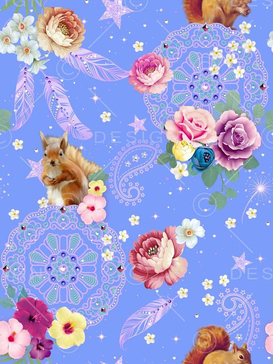 松鼠印花华亿平台图片