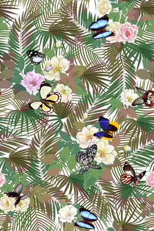 蝴蝶印花华亿平台图片