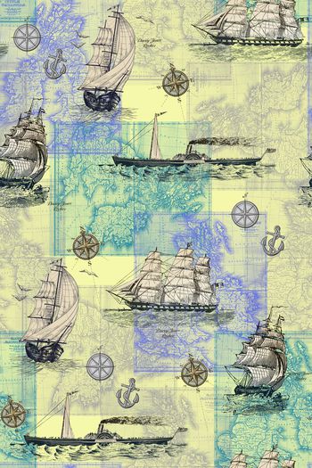 430380-航海元素航船地图男装