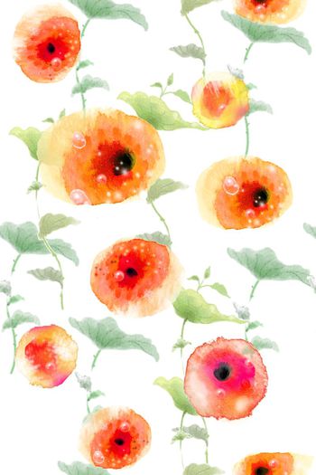 430483-中国风时尚清新水彩碎花系列