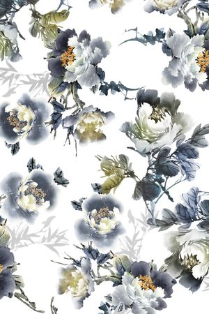 大气素雅印花华亿平台图片