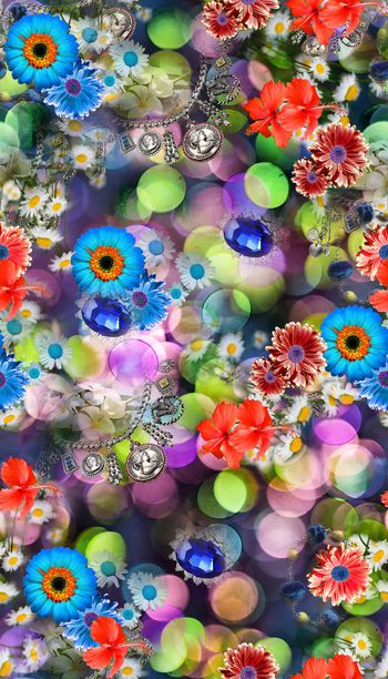 波点  宝石 花印花华亿平台图片