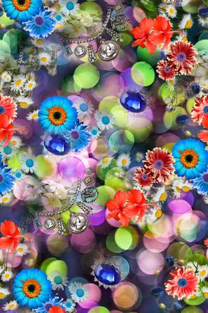 波点  宝石 花印花华亿平台图片