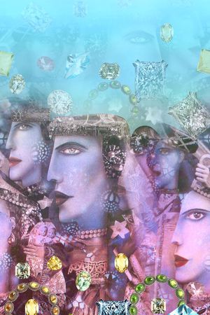 复古人物印花华亿平台图片