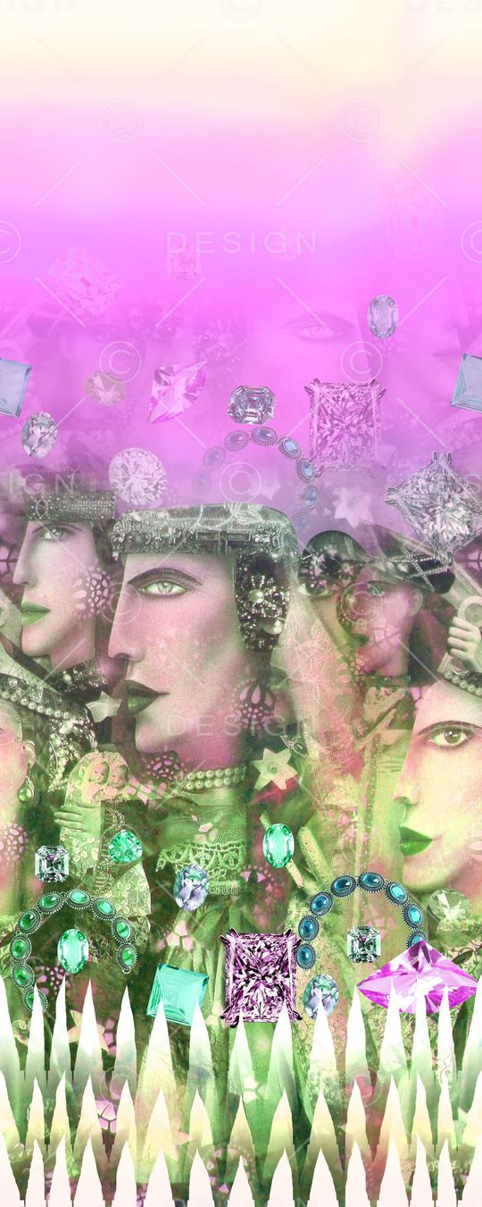 复古人物印花华亿平台图片