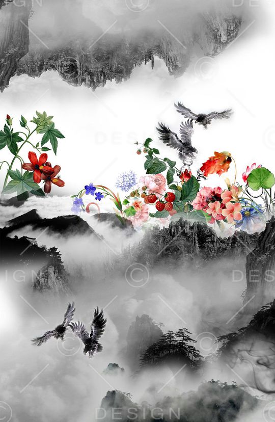 风景照片印花华亿平台图片