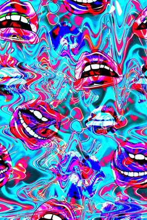 抽象  肌理印花华亿平台图片