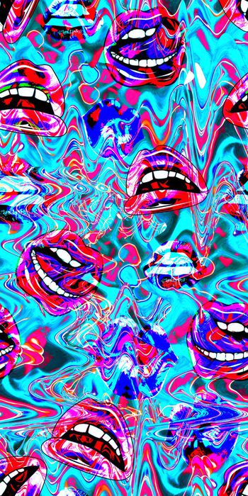 430554-抽象 肌理 红唇 数码 服装