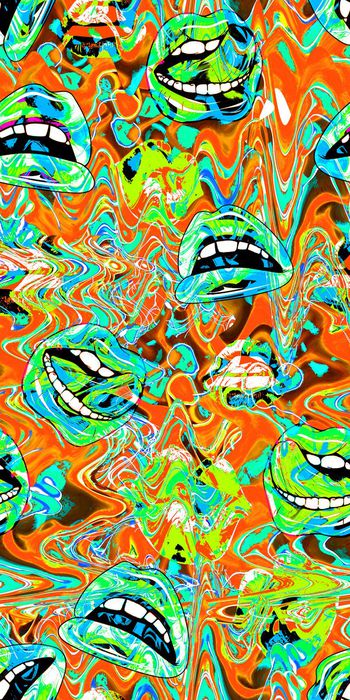 430555-抽象 肌理 红唇 数码 服装