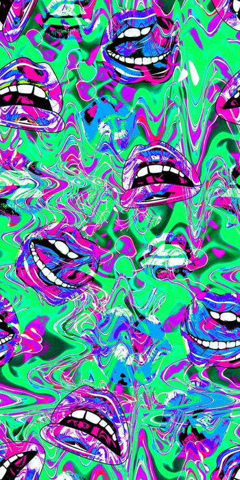 430557-抽象 肌理 红唇 数码 服装