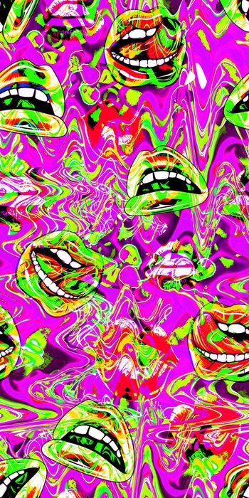 430559-抽象 肌理 红唇 数码 服装