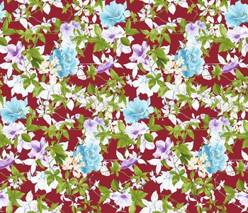 430579-时尚小碎花花草丛数码印花