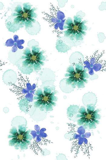 430659-中国风时尚清新水彩碎花系列