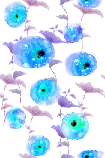 430666-中国风时尚清新水彩碎花系列