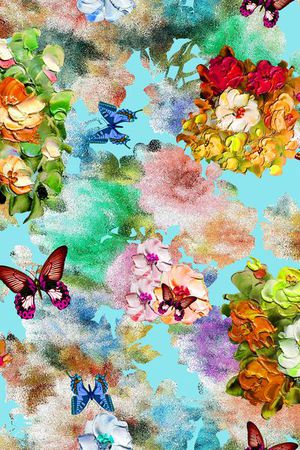 春夏时尚风格印花华亿平台图片