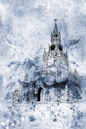 花卉建筑印花华亿平台图片