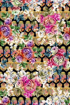 欧式复古印花华亿平台图片