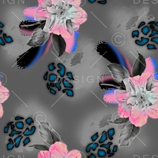 豹纹印花华亿平台图片