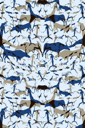 动物 剪影印花华亿平台图片