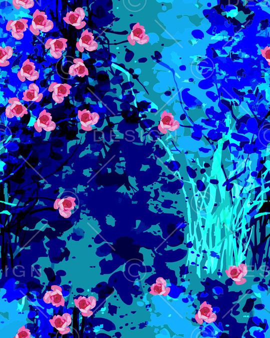 花卉印花华亿平台图片