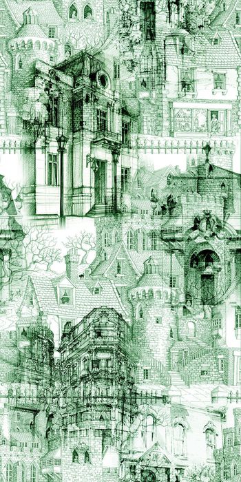 430889-复古 手绘 欧式建筑 数码  花样