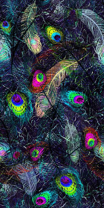 430895-孔雀羽 茂林 肌理 数码 服装