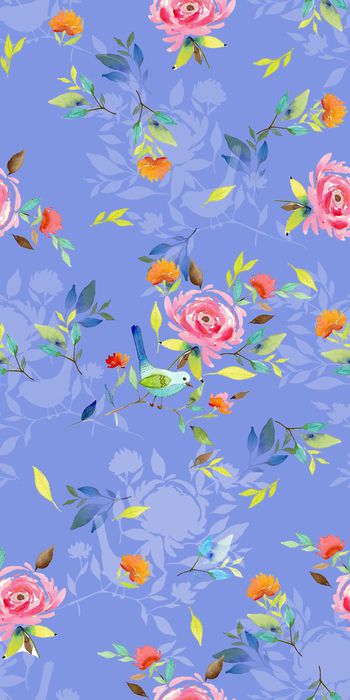 430922-时尚 手绘花卉   数码 丝绸  