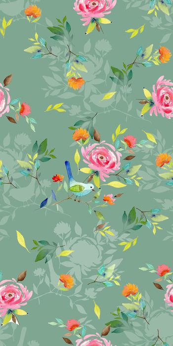 430924-时尚 手绘花卉   数码 丝绸  