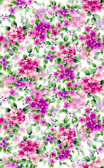 430970-时尚小碎花层次手绘花卉组合印花