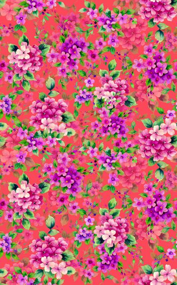 430972-时尚小碎花层次手绘花卉组合印花