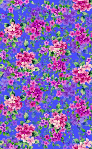 430973-时尚小碎花层次手绘花卉组合印花