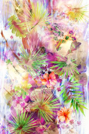 抽象梦幻印花华亿平台图片