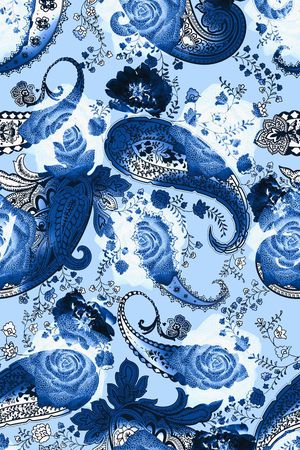 佩斯利印花华亿平台图片