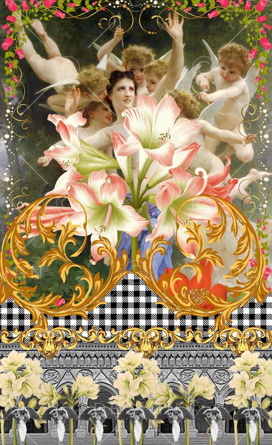 百合花印花华亿平台图片