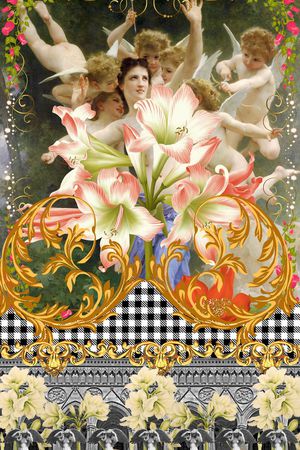 百合花印花华亿平台图片