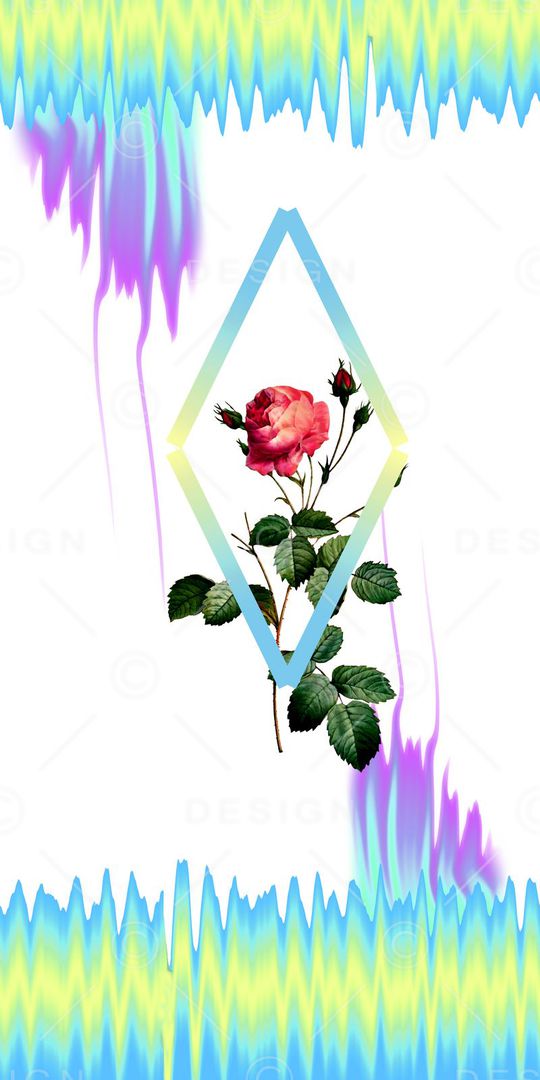 定位几何花卉印花华亿平台图片