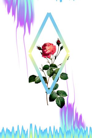 定位几何花卉印花华亿平台图片