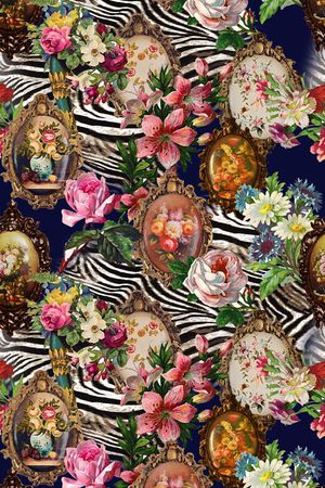 复古画框印花华亿平台图片