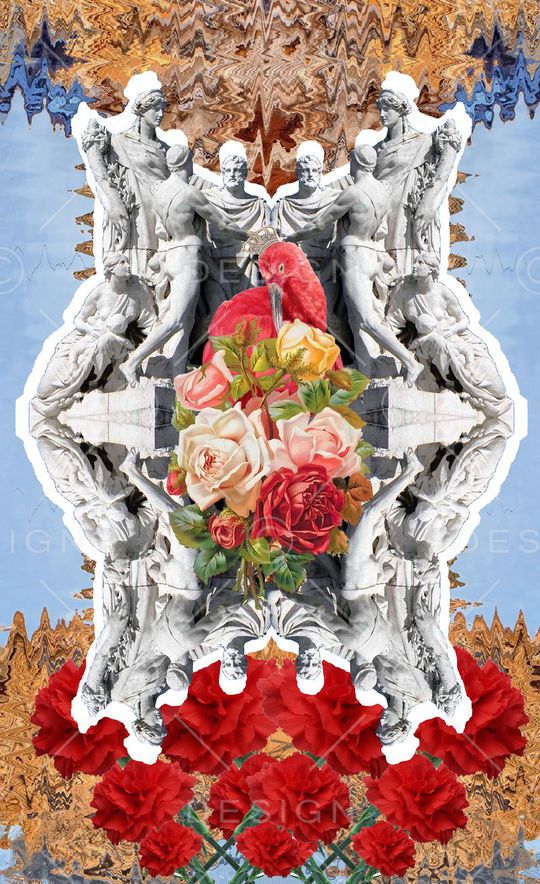 花卉印花华亿平台图片