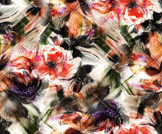 花卉印花华亿平台图片