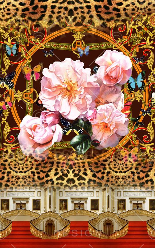 定位豹纹印花华亿平台图片