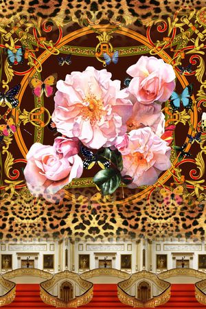 定位豹纹印花华亿平台图片