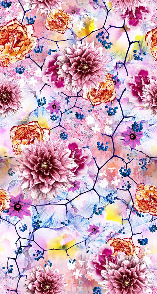 花卉印花华亿平台图片